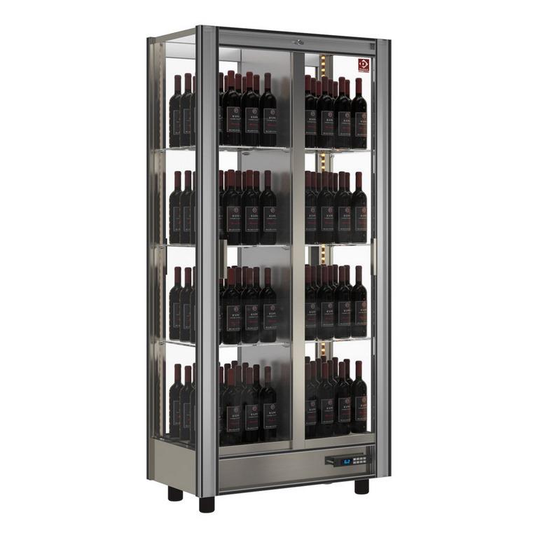 Vitrine réfrigérée à vins lt  530 - traversant - modulable - 128 bouteilles - 860x530x1851 mm - GVV-3/TR-R2_0