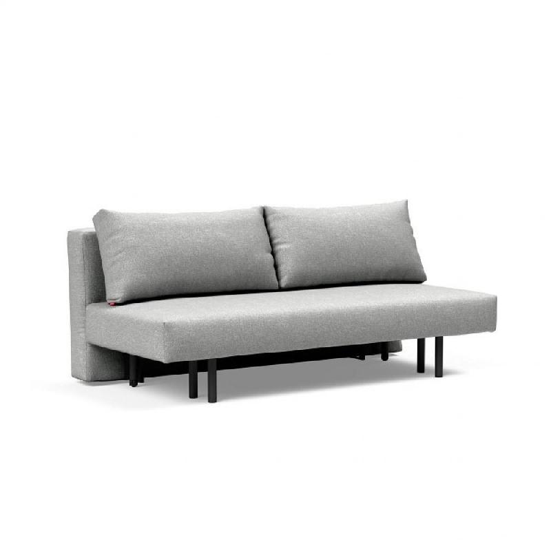 CANAPÉ DESIGN ACHILLAS MULTIFONCTION CONVERTIBLE LIT 155*200 CM PIEDS MÉTAL NOIR, TISSU MICRO CHECK GREY_0