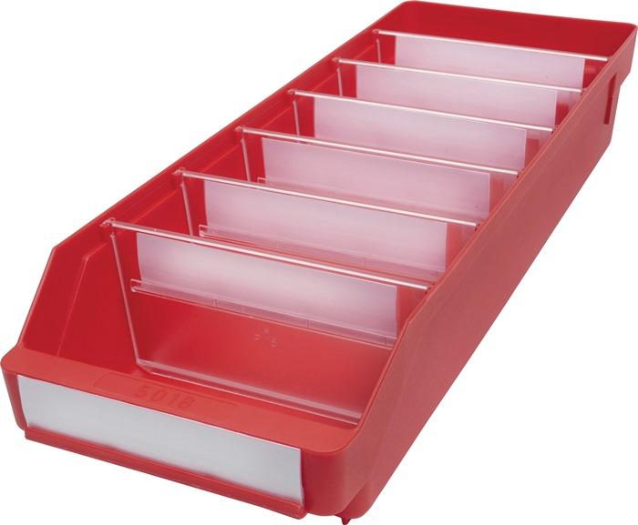 Boîte pour étagère L500xl180xH95mm rouge PP_0