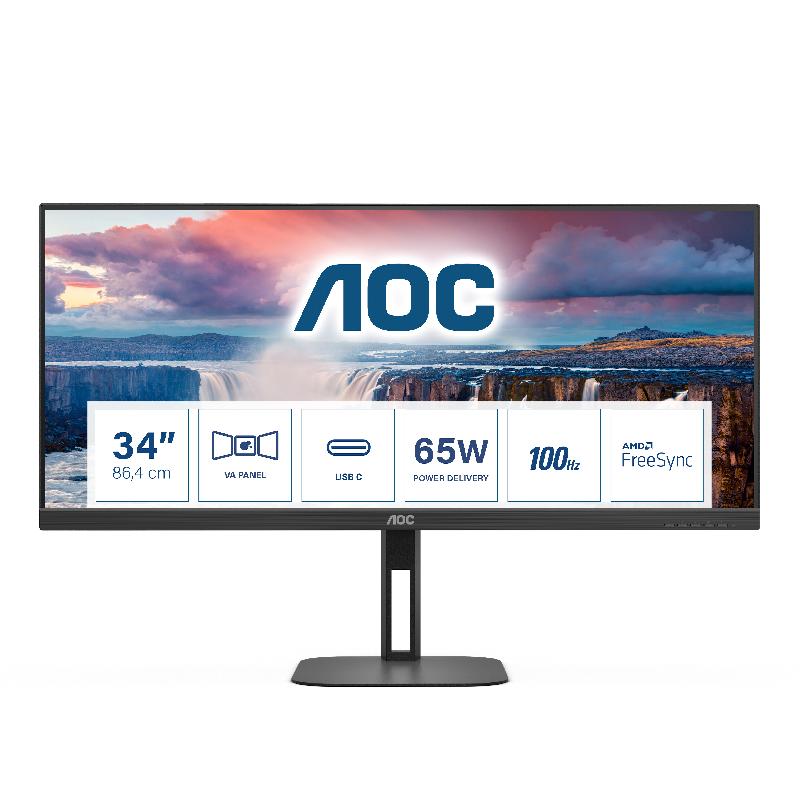 AOC V5 U34V5C/BK écran plat de PC 86,4 cm (34
