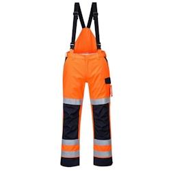 Portwest - Pantalon de pluie Modaflame arc électrique HV Orange / Bleu Marine Taille XL - XL 5036108330577_0