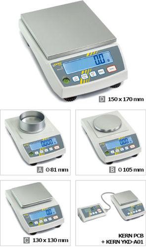 Balance de précision compacte 3500g; 0.03g; plateau 130x130mm - KERPCB3500-2_0