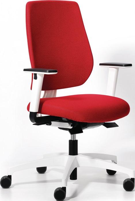 Chaise de bureau pivotante avec technique synchrone rouge 390-510 mm avec accoudoirs Capacité charge 110 kg DAUPHIN_0