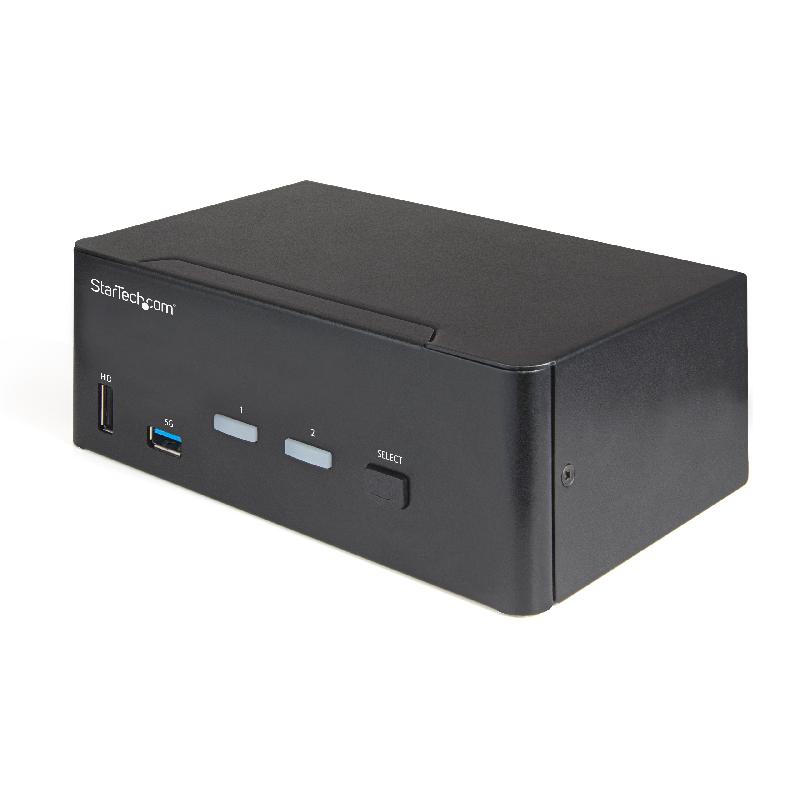 StarTech.Com Commutateur KVM HDMI 2.0, 2 Ports, 2 Écrans - 4K 60Hz Ultra HDR - Commutateur KVM de Bureau 4K HDMI 2.0 avec Hub USB 3.0 à 2 Ports (5Gbps) & 4x USB 2.0 HID, Audio - Commutation par Touches - TAA_0