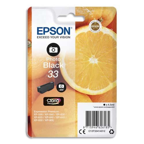 Epson cartouche jet d'encre claria premium noir photo ''oranges'' 33 (t3341) - c13t33414012_0