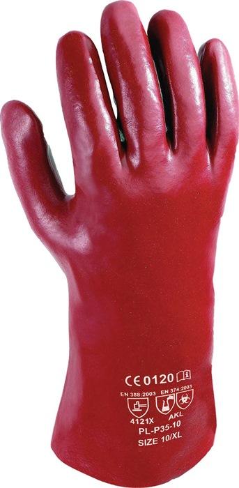 Gant de protection chimique Pirat taille 10 rouge-brun EN 388, EN 374 catégorie EPI III ASATEX_0