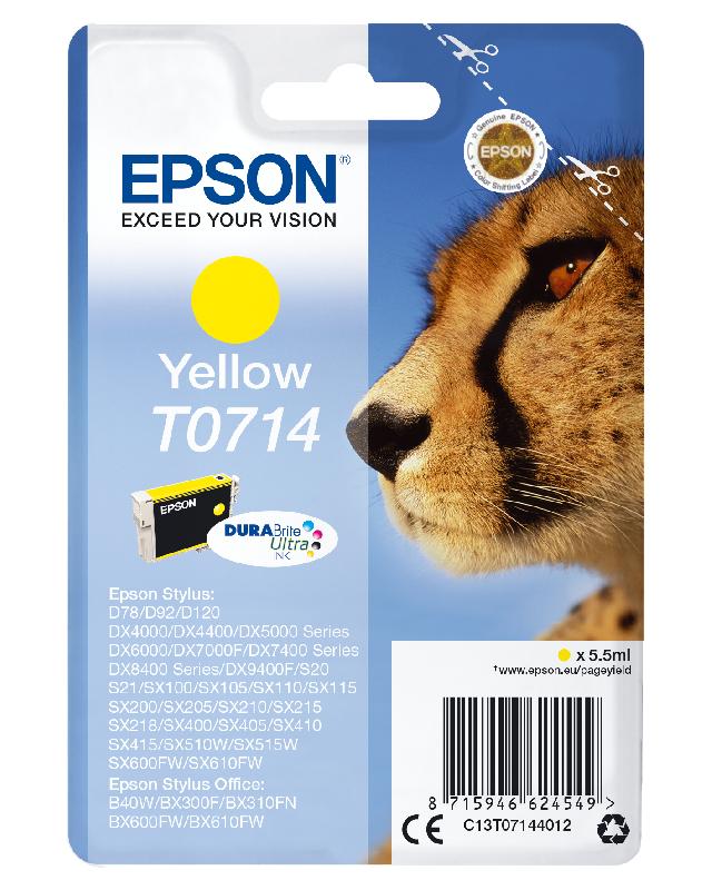 Epson Singlepack Yellow T0714 DURABrite Ultra Ink_0