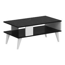 HELLOSHOP26 - Table basse avec espace de rangement 40 x 90 x 45 cm marbre noir / blanc 03_0008465 - blanc 03_0008465_0