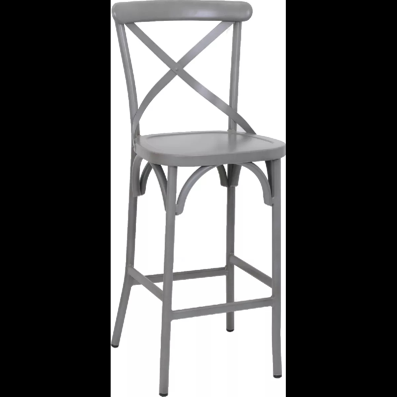 Tabouret CROSS aluminium - extérieur bistrot industriel vintage_0