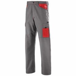 Cepovett - Pantalon de travail Polyester majoritaire FACITY Gris / Rouge Taille XS - XS gris 3184376507497_0