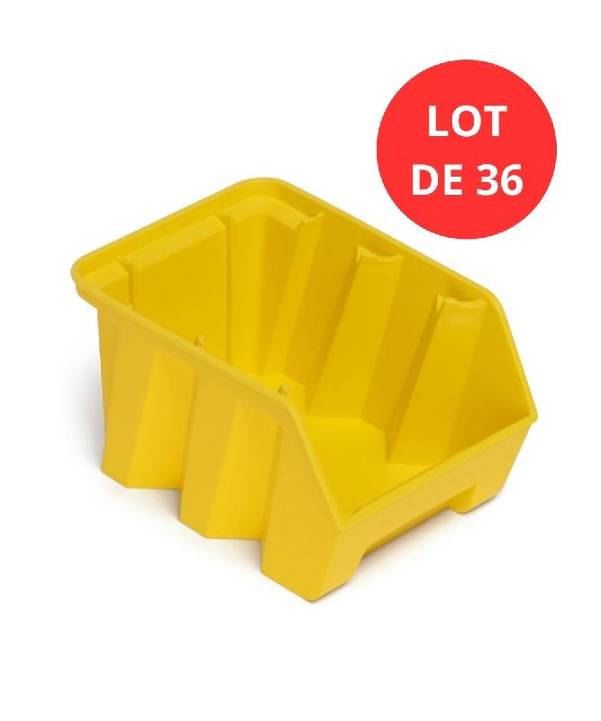 Lot de 36 bacs duetto 3,8 litres plastique jaune_0