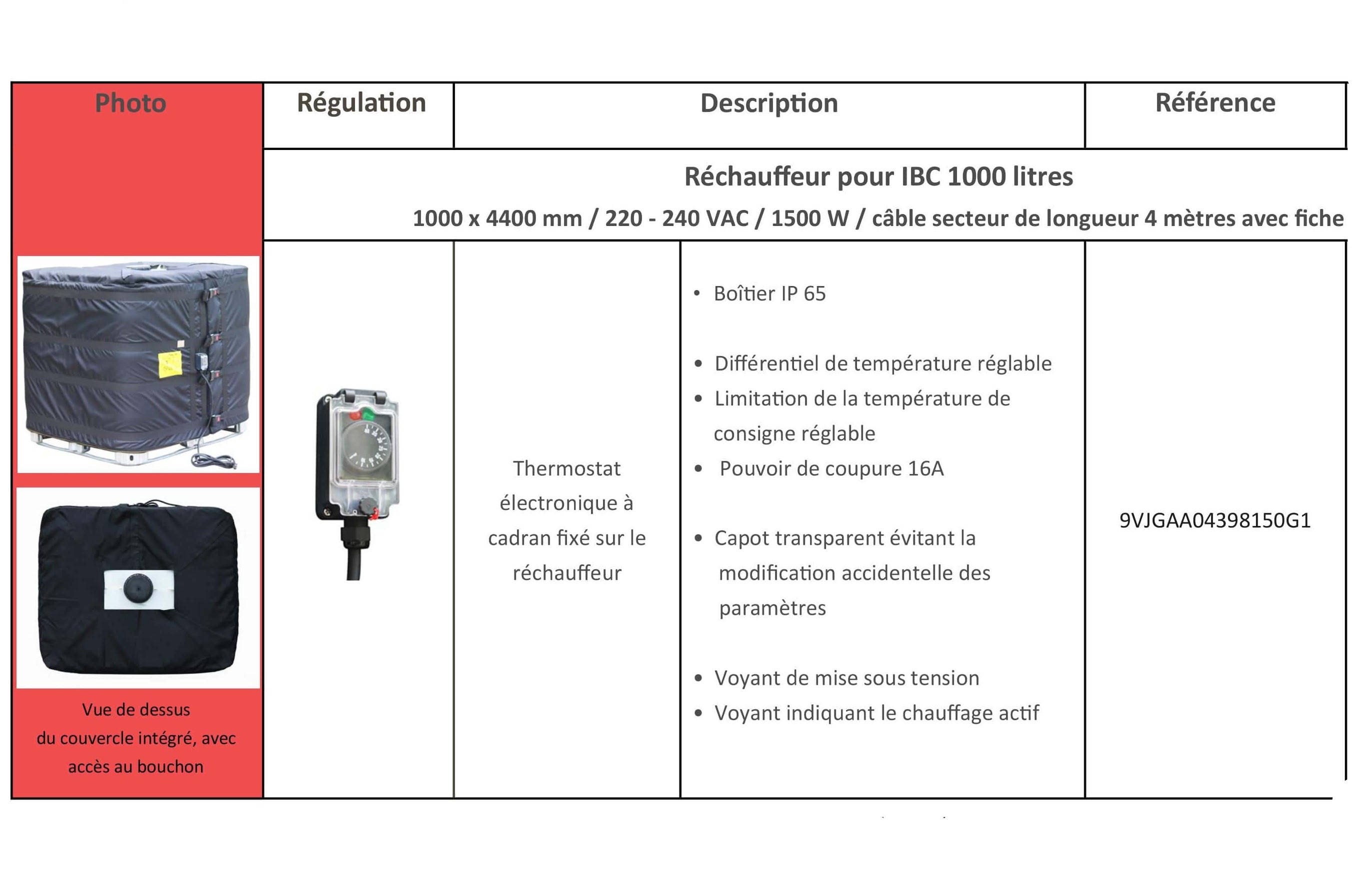 Réchauffeur pour ibc 1000 litres_0