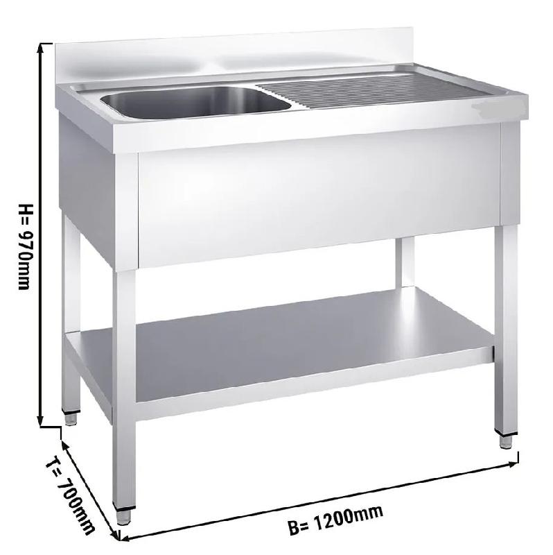 Plonge inox de 120 x 70cm - cuve à gauche_0