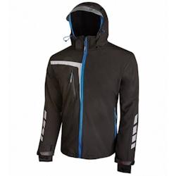 U-Power - Veste Softshell respirante et déperlante noire Stretch QUICK Noir Taille 4XL - XXXXL noir 8033546336656_0