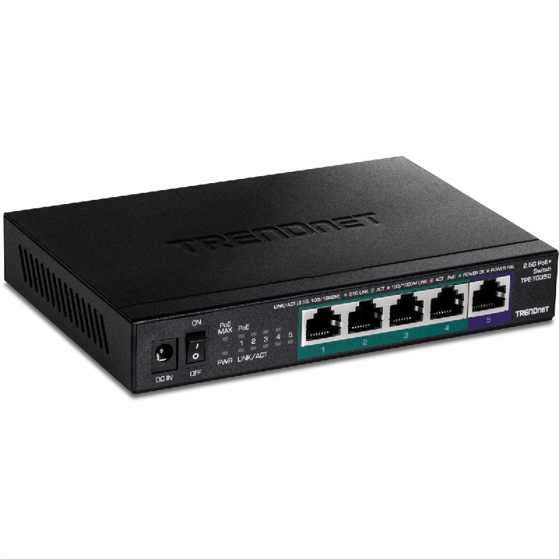 TRENDNET TPE-TG350 Switch PoE+ 2.5G non administrable à 5 ports_0