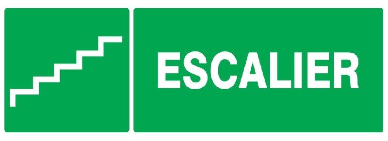 Panneaux adhésifs 200x52 mm secours évacuation - ADPNG-TL03/ESCL_0
