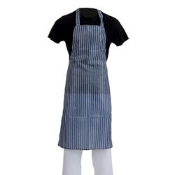 Whites Chefs Clothing Tablier bavette déperlant Whites bleu et blanc - A580_0