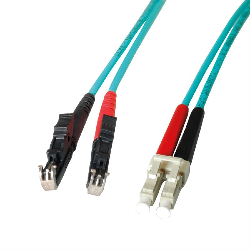 LEONI Câble FO duplex 50/125µm OM3, R&M E2000 / Suhner LC, 2 m_0