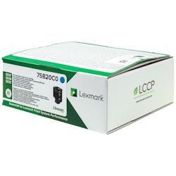 Lexmark CS727/CS728/CX727 Cyan Cartouche de Toner ORIGINALE - 75B20C0 - 000000120035441022_0