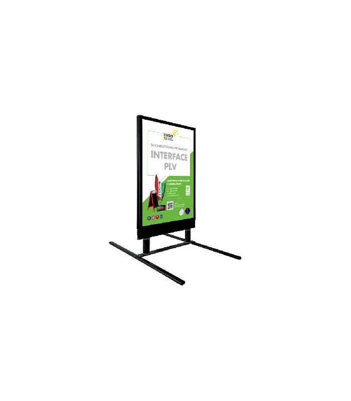 Panneau en bois sur ressorts avec porte affiche alu format A1 - Dimensions 110 x 63 cm - Référence : PFN33A1N_0