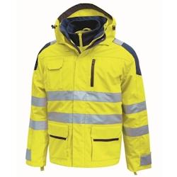 U-Power - Parka imperméable jaune haute visibilité BACKER Jaune Taille XL - XL jaune 8033546386279_0