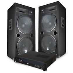 Set SONORISATION DJ CLUB LSC215 Boomers 38cm + Amplificateur Gemini 4000W + Câblages - 3701123945502_0