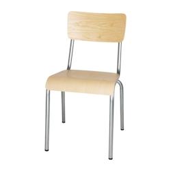 Chaises avec assise et dossier en bois Bolero Cantina galvanisées (lot de 4) - UNFB946_0