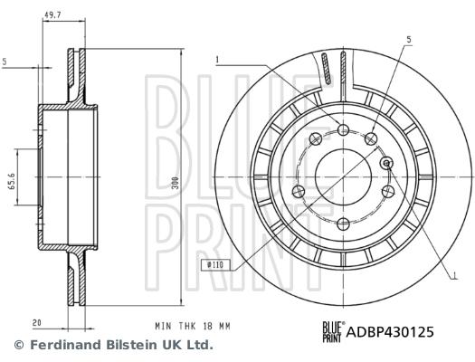 DISQUE DE FREIN BLUE PRINT ADBP430125_0