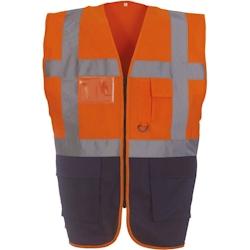 Gilet multifonction haute visibilité  orange|marine T.XXL Yoko - XXL polyester 6933883201681_0