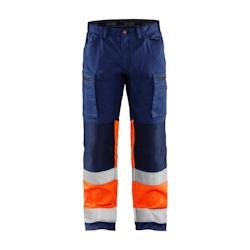 Pantalon artisan haute visibilité  +STRETCH marine|orange T.44 Blaklader - 44 polyester 7330509662953_0