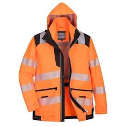 Portwest - Parka de travail 5 en 1 PW3 HV Orange / Noir Taille 4XL - XXXXL orange 5036108355204_0