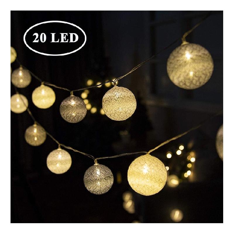 Zqyrlar Guirlande Lumineuse Ball Led Blanc Chaud O 6 Cm Guirlande Lumineuse En Coton Decoration Pour Chambre De Bebe Fete Noel Mariage Comparer Les Prix De Zqyrlar Guirlande Lumineuse