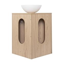 Meuble lave-mains d'angle SORRENTO + vasque + armoire de toilette - blanc 3701606503038_0