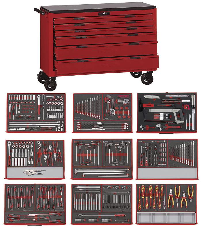 Servante rouge foam mega master set 6 tiroirs Teng Tools TCEMM699LN_0