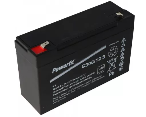 Batterie Exide Powerfit S306 / 12S 6V 12Ah_0