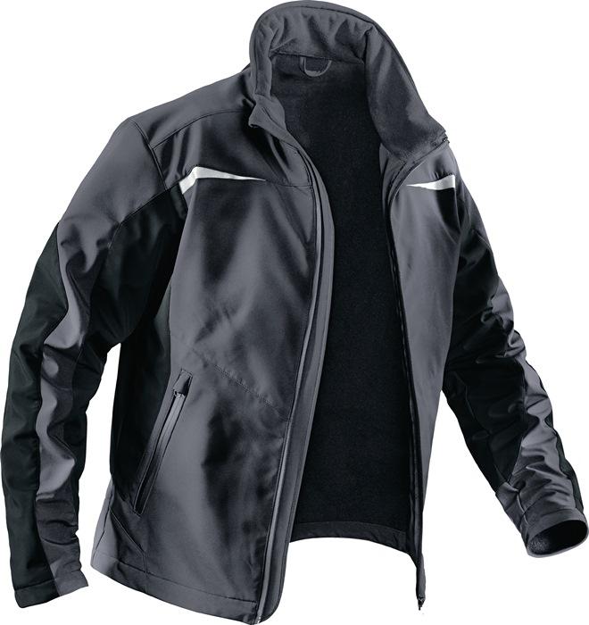 Veste en softshell forme 1241 taille L anthracite/noir 96 % PES/4 % élasthanne KàoeBLER_0