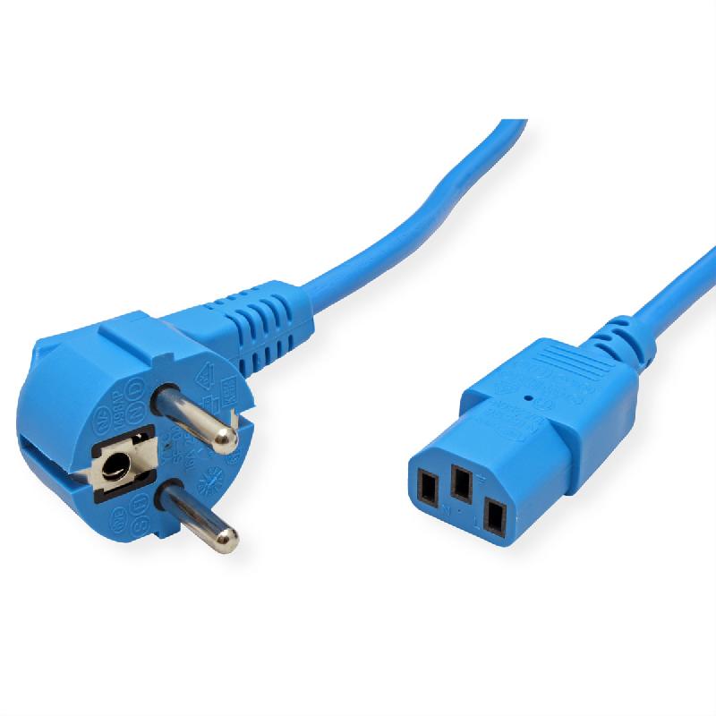 ROLINE Câble d'alimentation IEC droit, bleu, 1,8 m_0