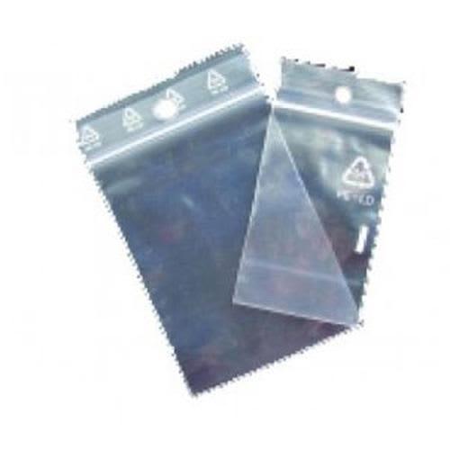 Sachet plastique à fermeture zip transparent 50μm 60 mm x 80 mm - par paquet de 100_0