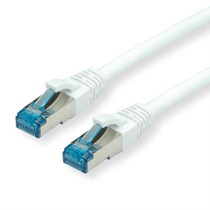 Cordon VALUE Cat.6A (Classe EA) / 10 Gigabit S/FTP, LSOH, blanc, 0,15 m_0