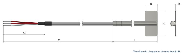 Sonde à résistance de surface Clinquant - PS10_0