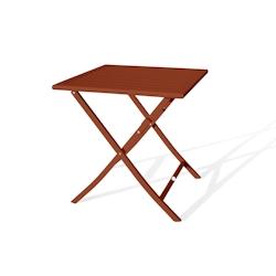 CITY Garden Table de jardin pliante en aluminium terracotta - MARIUS - rouge aluminium MARIUS-TB70-TERRA_0