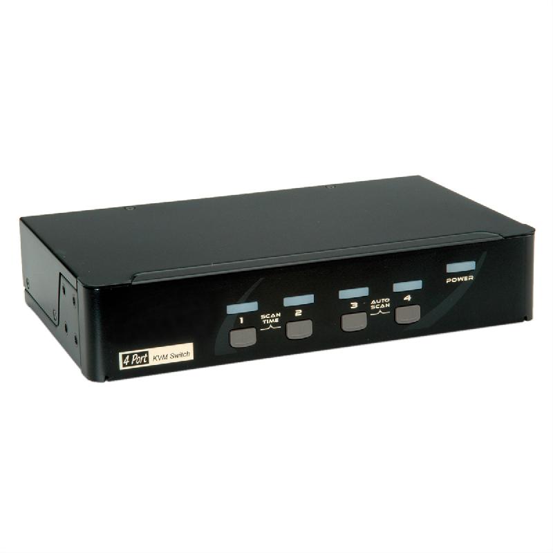 ROLINE Switch KVM, USB, DisplayPort, 1 Utilisateur - 4 PCs_0