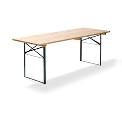 Essentials Table de brasseur - Lot de 2 - Pliable - Bois - 2200500mm - Qualité brasserie - Veba - vert 30050_0