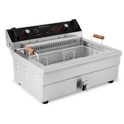 Friteuse électrique professionnelle 20L inox, 4,8 kW - grande capacité – Equipementpro - inox EF-201V_0