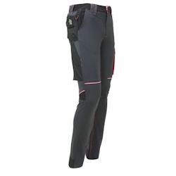 U-Power - Pantalon de travail pour femmes Slim gris violet WORLD LADY Gris / Violet Taille XL - XL gris 8033546445129_0