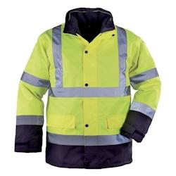 Coverguard - Parka chaude 4 en 1 HV jaune bleu marine ROADWAY classe 3 Jaune / Bleu Marine Taille 3XL - XXXL jaune 3435241700742_0