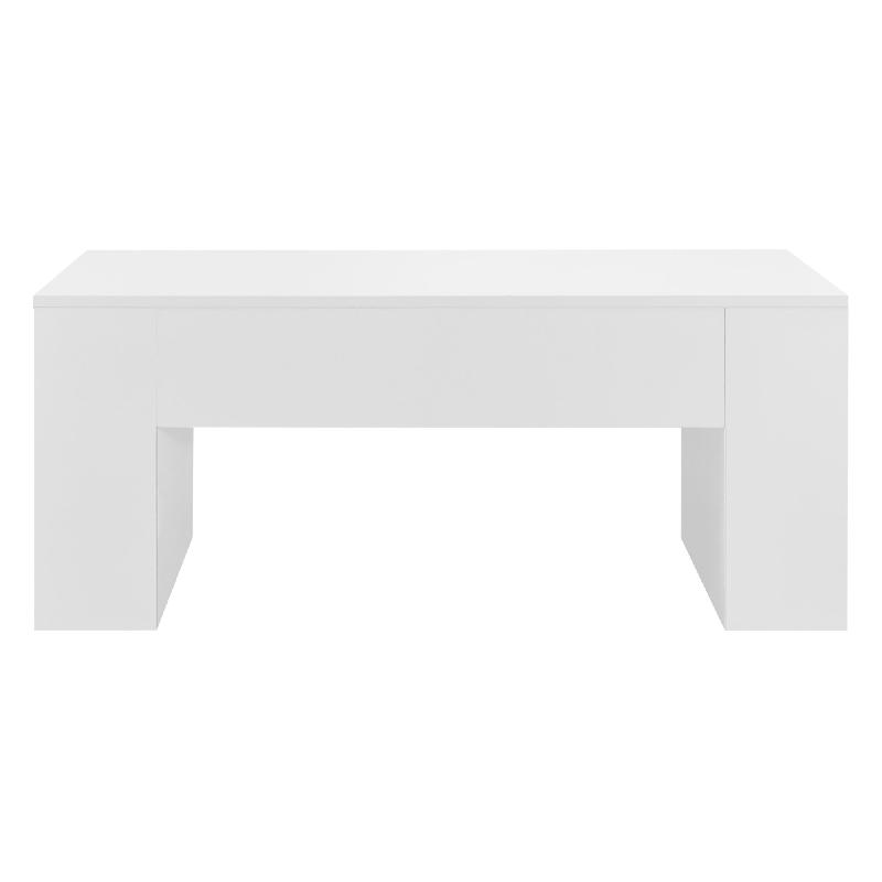 TABLE BASSE RECTANGULAIRE POUR SALON 100 CM BLANC BRILLANT 03_0006174_0