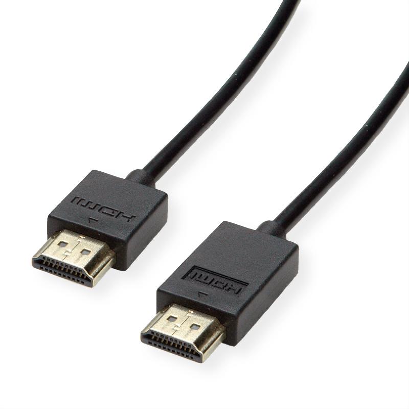ROLINE Câble HDMI Ultra HD avec Ethernet, 4K, actif, M/M, noir, 2 m_0