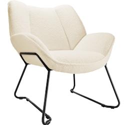 TecTake GmbH tectake Fauteuil KJELD bouclé rembourré avec une capacité de charge de 120 kg - crème-blanc -405620 - blanc 405620_0