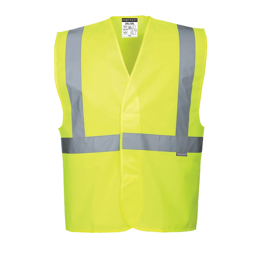 Gilet de signalisation HV C472 100% polyester 125g - PCGHV10-JA-S/M - Portwest_0